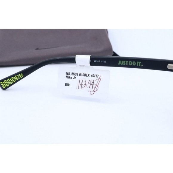 New NIKE NK 5538 010 (2101) Square Black Eyeglasses Demo lens 49mm - Picture 4 of 5
